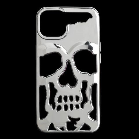 iPhone 11 Uyumlu Gümüş Kuru Kafa Kılıf