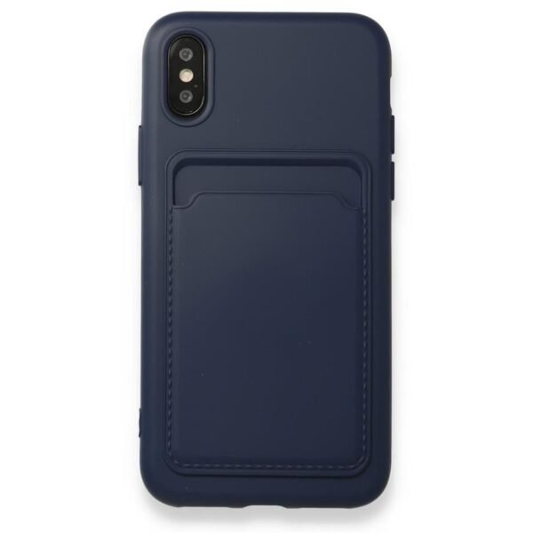 iPhone Xr Uyumlu Kelvin Kartvizitli Mavi Silikon Kılıf