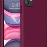 iPhone 11pro Uyumlu Lansman Bordo Silikon Kılıf