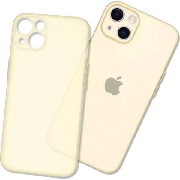 iPhone 13 Uyumlu Ultra İnce Mat Silikon Gold