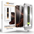 iPhone 13 Pro Max Uyumlu Fixmaster Premium Easy Fix Kolay Takma Aparatlı, Toz Bırakmayan Yüksek Kaliteli ve Dayanıklı Aluminosilikat Temperli Cam Ekran Koruyucu