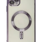 iPhone 11pro Uyumlu Magnetic Silikon Kamera Lens Korumalı Mor