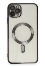 iPhone 11pro Uyumlu Magnetic Silikon Kamera Lens Korumalı Siyah