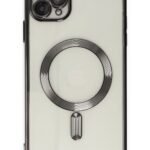 iPhone 11pro Uyumlu Magnetic Silikon Kamera Lens Korumalı Siyah