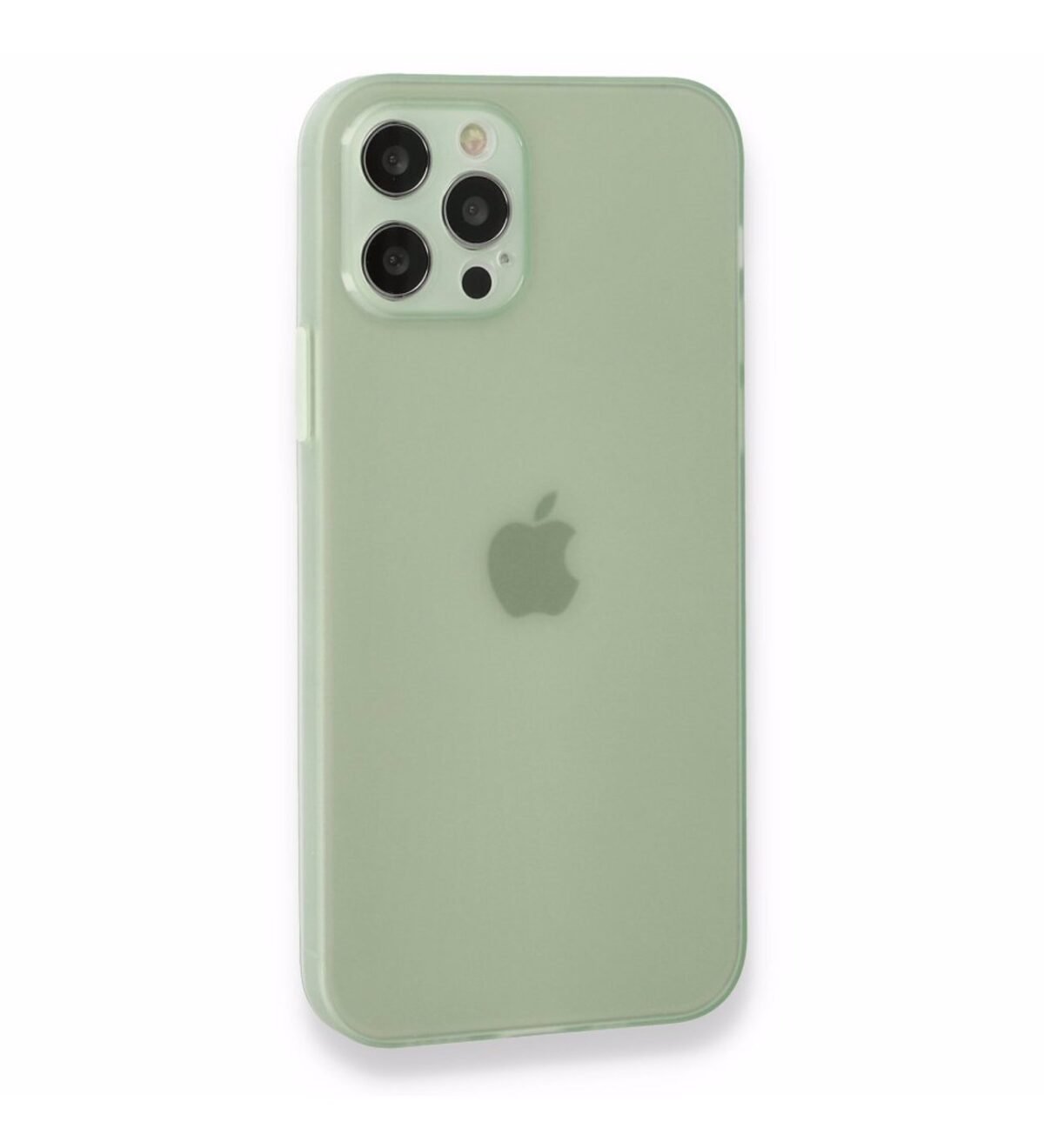 iphone 13 pro maxultra ince mat açık yeşil iPhone 13 Pro Max Uyumlu Ulta İnce Mat Yeşil Kılıf - Görsel 1