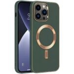 iPhone 13 Pro Uyumlu MagSafe Özellikli Yeşil Deri