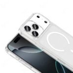 Fixmaster iPhone 17 Pro İçin Magsafe ile Uyumlu Şarj Özellikli Şeffaf Kamera Çerçeveli Porto Kapak Sararmaya Dayanıklı Kılıf - Görsel 2