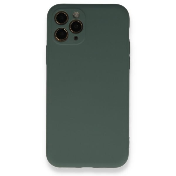 iPhone 11pro Uyumlu Koyu Yeşil Lansman Silikon Kılıf