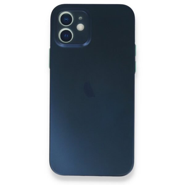 iPhone 12 Mini Uyumlu Ultra İnce Mat Lacivert Kılıf