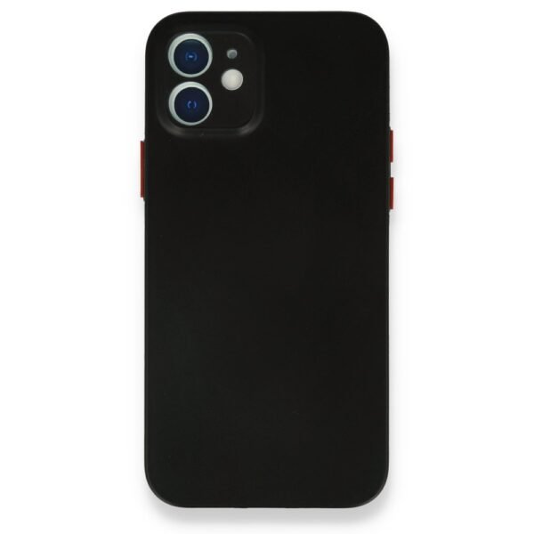iPhone 12 Mini Uyumlu Ultra İnce Mat Siyah Kılıf