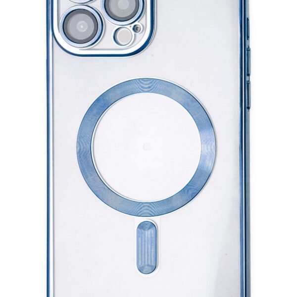 iPhone 13 Pro Uyumlu MagSafe Siera Blue Kenar Silikon Kılıf
