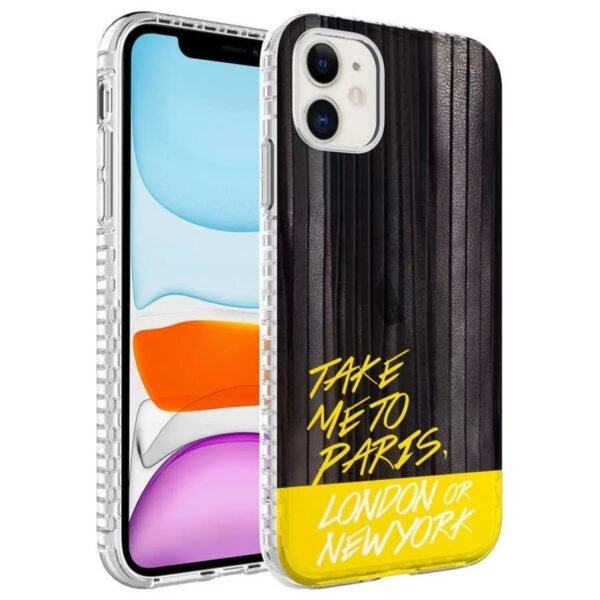 iPhone 11 Uyumlu Take Me To Paris Desnli Silikon Kılıf