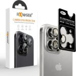 Fixmaster iphone 15 Pro - 15 Pro Max Uyumlu Kamera Lens Koruyucu, Natürel Titanyum, Orijinal Rengiyle Kusursuz Uyum, Darbe Emici, 9H Temperli Cam, Kolay Kurulum, Anti-Reflection Kaplama, Metal Çerçeve