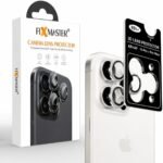 Fixmaster iphone 15 Pro - 15 Pro Max Uyumlu Kamera Lens Koruyucu, Beyaz Titanyum, Orijinal Rengiyle Kusursuz Uyum, Darbe Emici, 9H Temperli Cam, Kolay Kurulum, Anti-Reflection Kaplama, Metal Çerçeve