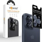 Fixmaster iphone 15 Pro - 15 Pro Max Uyumlu Kamera Lens Koruyucu, Mavi Titanyum, Orijinal Rengiyle Kusursuz Uyum, Darbe Emici, 9H Temperli Cam, Kolay Kurulum, Anti-Reflection Kaplama, Metal Çerçeve
