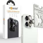 Fixmaster iphone 16 Pro - 16 Pro Max Uyumlu Kamera Lens Koruyucu, Beyaz Titanyum, Orijinal Rengiyle Kusursuz Uyum, Darbe Emici, 9H Temperli Cam, Kolay Kurulum, Anti-Reflection Kaplama, Metal Çerçeve
