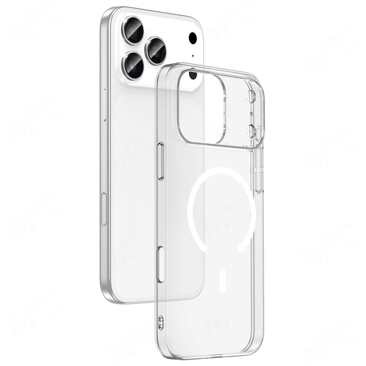 ---3 Fixmaster iPhone 17 Pro İçin Magsafe ile Uyumlu Şarj Özellikli Şeffaf Kamera Çerçeveli Porto Kapak Sararmaya Dayanıklı Kılıf - Görsel 1