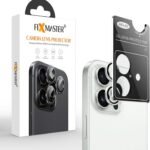 Fixmaster iphone 17 Uyumlu Kamera Lens Koruyucu, Beyaz, Orijinal Rengiyle Kusursuz Uyum, Darbe Emici, 9H Temperli Cam, Kolay Kurulum, Anti-Reflection Kaplama, Metal Çerçeve