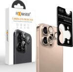 Fixmaster iphone 16 Pro - 16 Pro Max Uyumlu Kamera Lens Koruyucu, Çöl Titanyum, Orijinal Rengiyle Kusursuz Uyum, Darbe Emici, 9H Temperli Cam, Kolay Kurulum, Anti-Reflection Kaplama, Metal Çerçeve