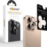 Fixmaster iphone 16 Pro - 16 Pro Max Uyumlu Kamera Lens Koruyucu, Çöl Titanyum, Orijinal Rengiyle Kusursuz Uyum, Darbe Emici, 9H Temperli Cam, Kolay Kurulum, Anti-Reflection Kaplama, Metal Çerçeve