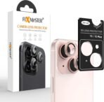 Fixmaster iphone 15-15 Plus Uyumlu Kamera Lens Koruyucu, Pembe, Orijinal Rengiyle Kusursuz Uyum, Darbe Emici, 9H Temperli Cam, Kolay Kurulum, Anti-Reflection Kaplama, Metal Çerçeve