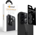 Fixmaster iphone 16-16 Plus Uyumlu Kamera Lens Koruyucu, Siyah, Orijinal Rengiyle Kusursuz Uyum, Darbe Emici, 9H Temperli Cam, Kolay Kurulum, Anti-Reflection Kaplama, Metal Çerçeve