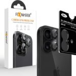 Fixmaster iphone 16-16 Plus Uyumlu Kamera Lens Koruyucu, Siyah, Orijinal Rengiyle Kusursuz Uyum, Darbe Emici, 9H Temperli Cam, Kolay Kurulum, Anti-Reflection Kaplama, Metal Çerçeve