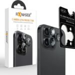Fixmaster iphone 16 Pro - 16 Pro Max Uyumlu Kamera Lens Koruyucu, Siyah Titanyum, Orijinal Rengiyle Kusursuz Uyum, Darbe Emici, 9H Temperli Cam, Kolay Kurulum, Anti-Reflection Kaplama, Metal Çerçeve