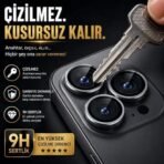 iPhone 18 Pro-18 Pro Max Kamera Lens Koruyucu ( Siyah ) - Görsel 5